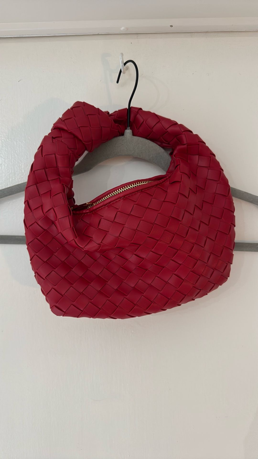 Small Woven Red Handbag