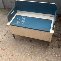 Antique Wooden Toy Chest