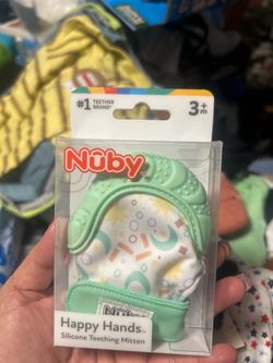 Nuby Happy Hands Silicone Teething Mitten