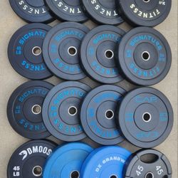 45lb $1 A Pound Bumper Weight Plates