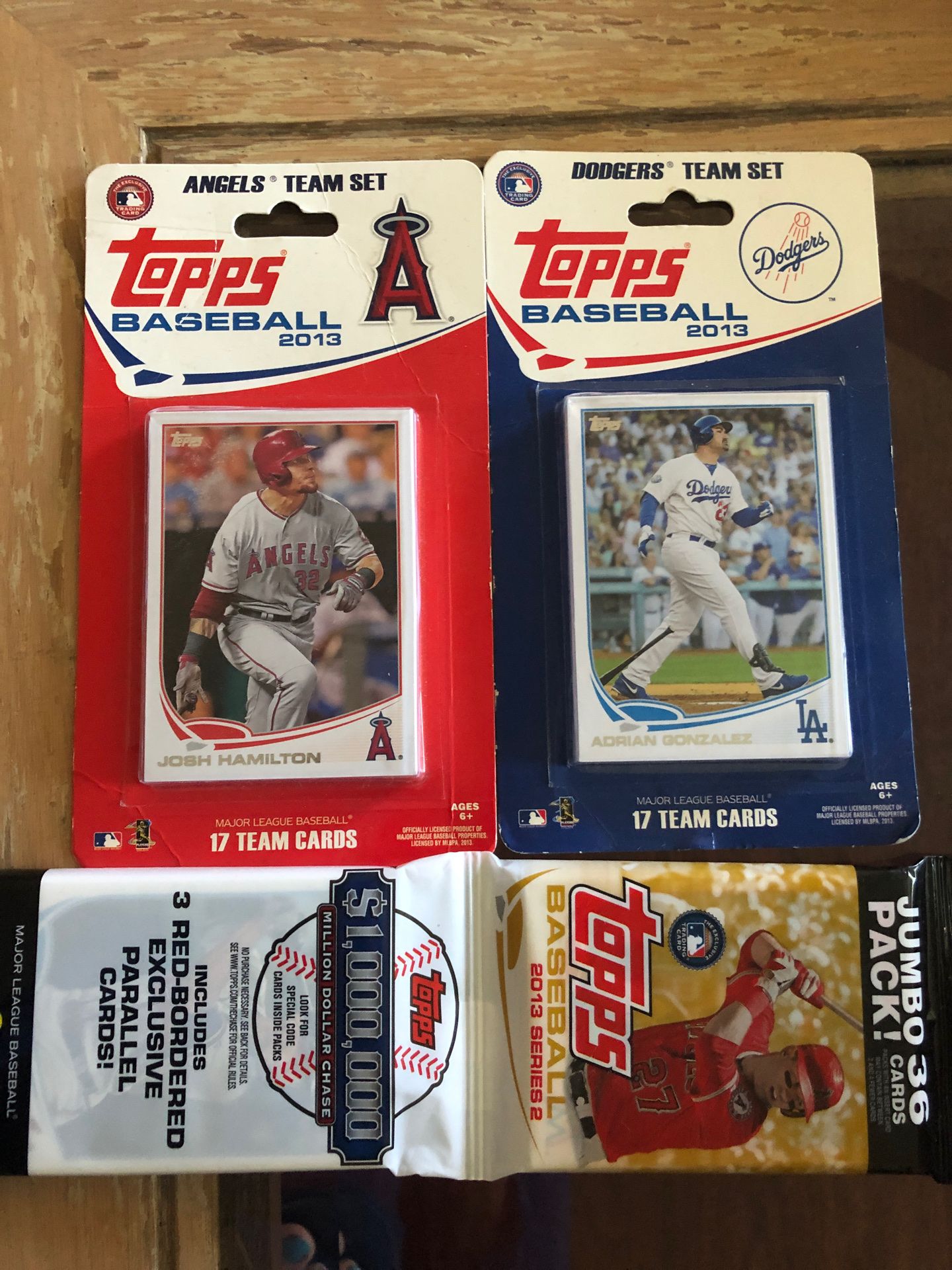 Dodgers and Angels baseball cards 2013