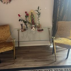 Tempered Glass Table And Chairs