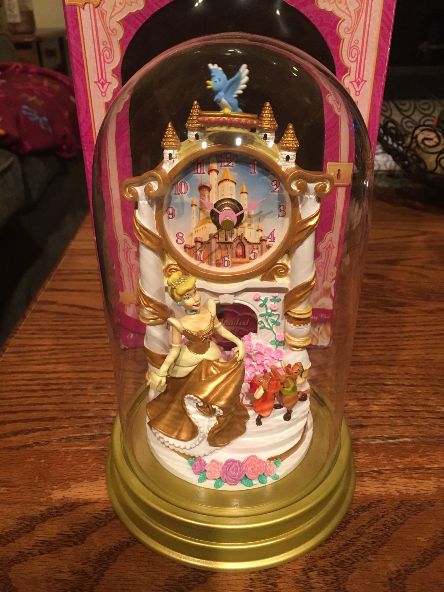 Disney Cinderella Sculptured Anniversary Clock