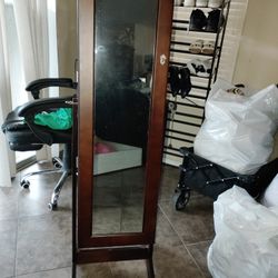 Mirror with Jewelry Compartment 