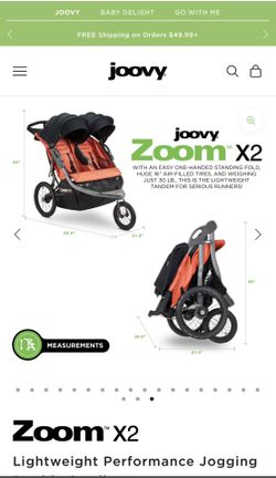 Lightweight Performance Jogging Double Stroller 