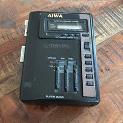 VTG AIWA HS-T50 Cassette Tape Stereo AM-FM Radio Walkman Player Tested & Works 