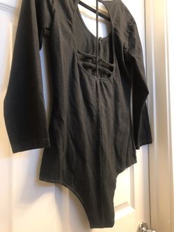 Charcoal body suit