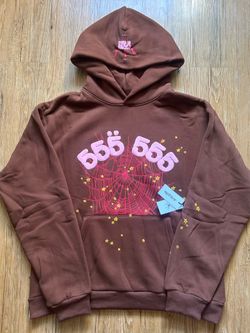 Brown 555 Sp5der Hoodie