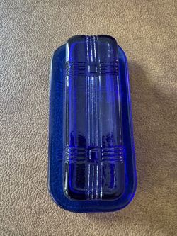 Hazel-Atlas Cobalt Blue Butter Dish