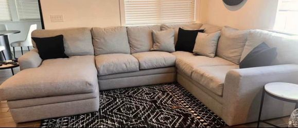 Gray living spaces sectional