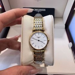 Longines Two-Tone Watch with Warranty Card