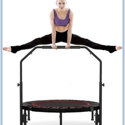 Rebounder Trampoline for Adult,460 LBS Mini Trampoline for Adults with Bar,Exercise Trampoline Indoor/Outdoor Use,40 inch Fitness Rebounder
