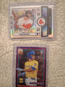 Roman Anthony gold cup and big ticket topps chrome rookies.
