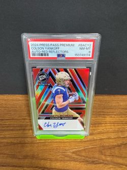 2024 LEAF PRESS PASS PREMIUM AUTOGRAPHS BACY2 COLSON YANKOFF RED REFLECTORS NUMBERED