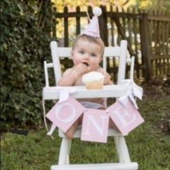 Jenny Lind Vtg Wooden Highchair Wood High Chair 1st Christmas Birthday 