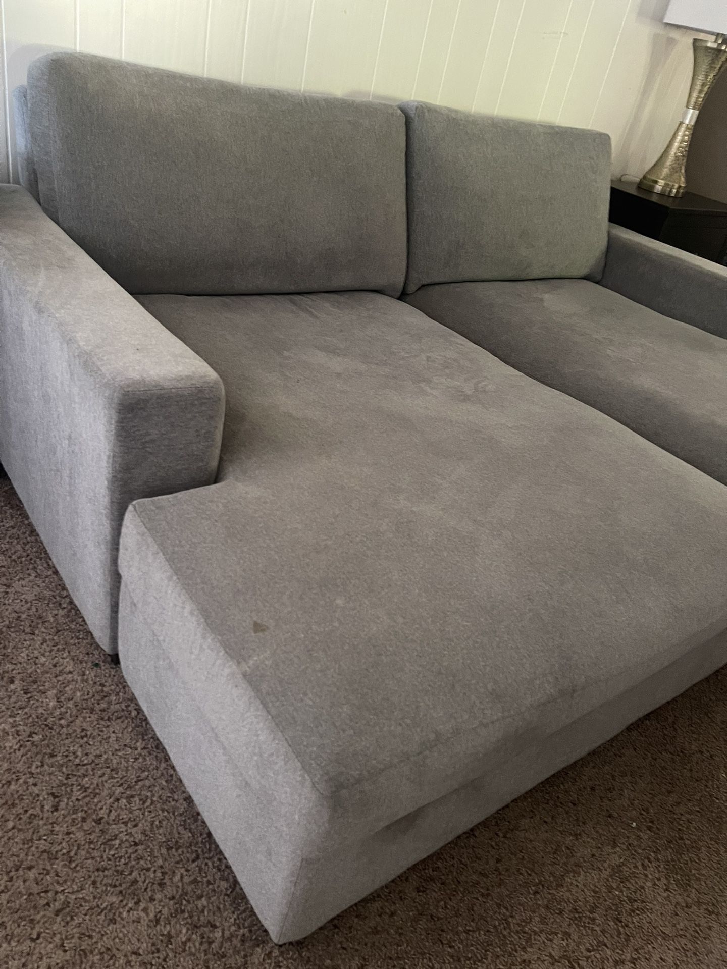 Gray Double Chaise Sectional Sofa Couch