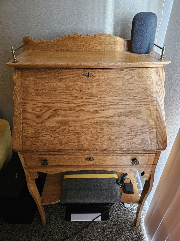Vintage Wooden Secretary Desk