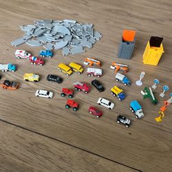 Mini Driven Toy Vehicles And Cars  With Roads