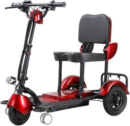 Heavy Duty 3-Wheel Foldable Electric Mobility Scooter (Lightweight) [NEW / Display]  <<Already Assembled>>