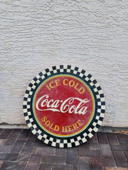 Coca Cola Vintage Sign 30" Wide