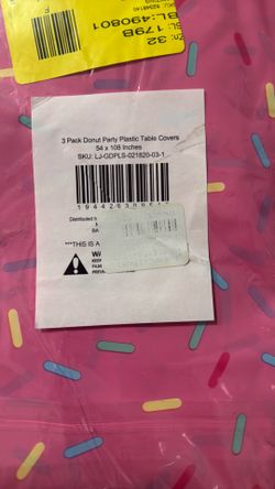 3 Pack donut sprinkle Table Covers