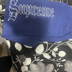 Supreme Old English Track Pants Light Navy Size L