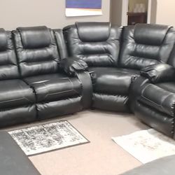 Reclining Sectional In Stock For Immediate Delivery 