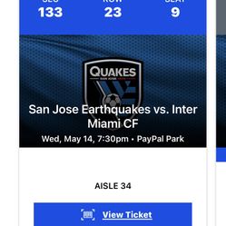 Inter Miami vs SJ Earthquakes. 