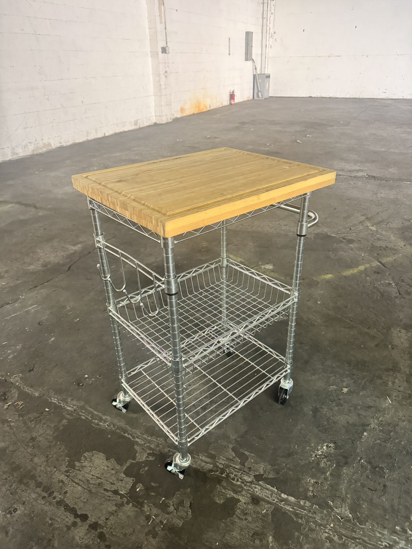 Push Cart With Wooden Top