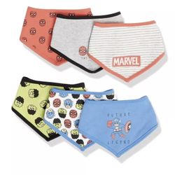 Pack Of 6 Disney Marvel Baby Feeding Bibs