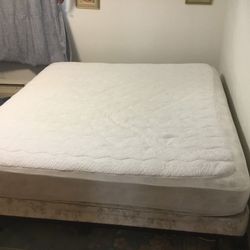 King Size Mattress, Box Springs, And Frame.