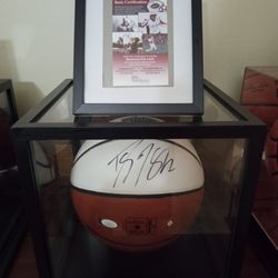Dwight Howard Signed Basketball In Glass Display Case With JSA Certificate Of Authenticity