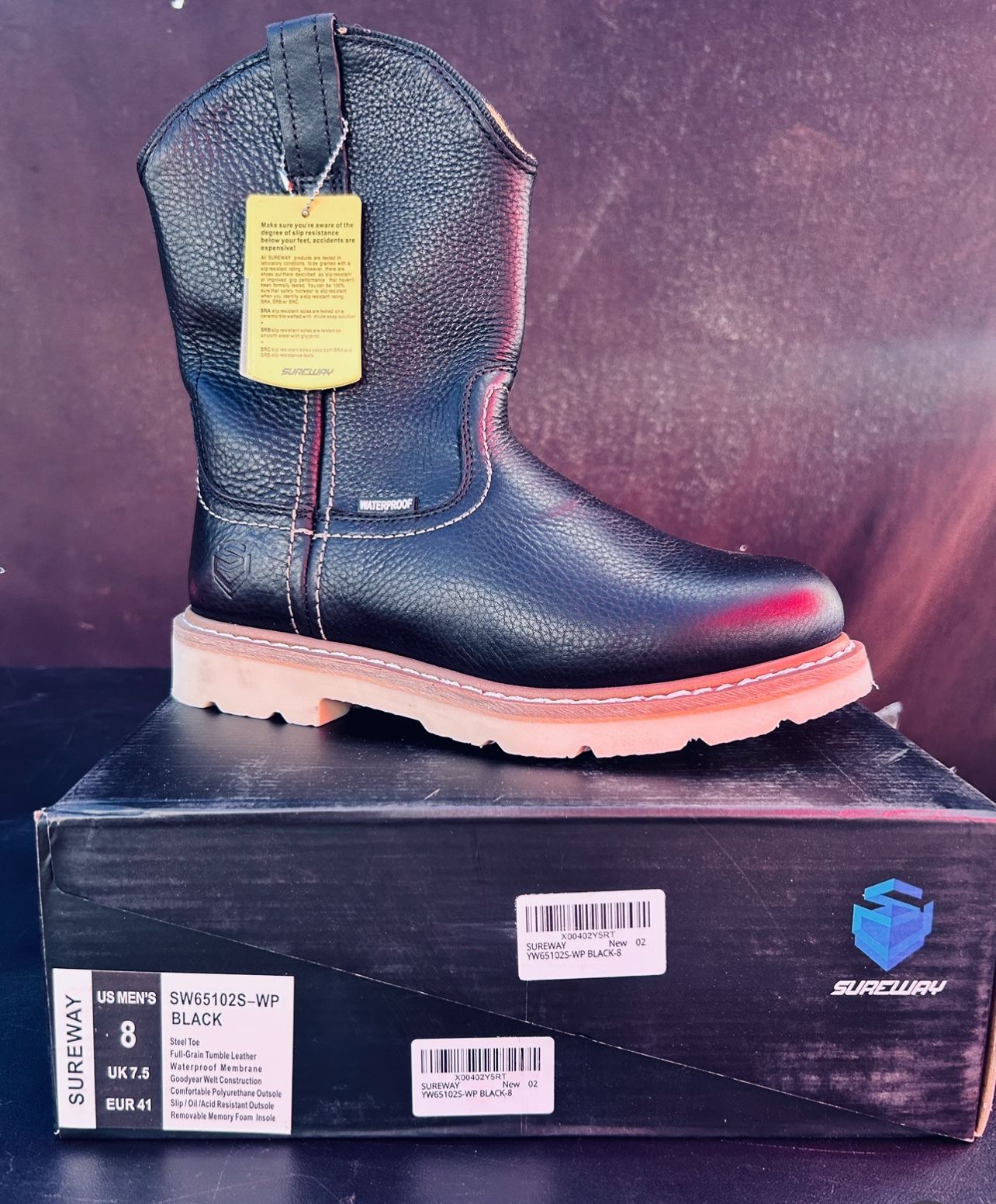 SUREWAY STEEL TOE WORK BOOTS 