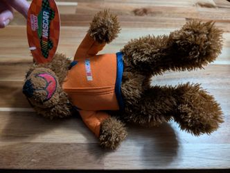 (D13) NASCAR Sugarloaf Plush Bear Orange Shirt
