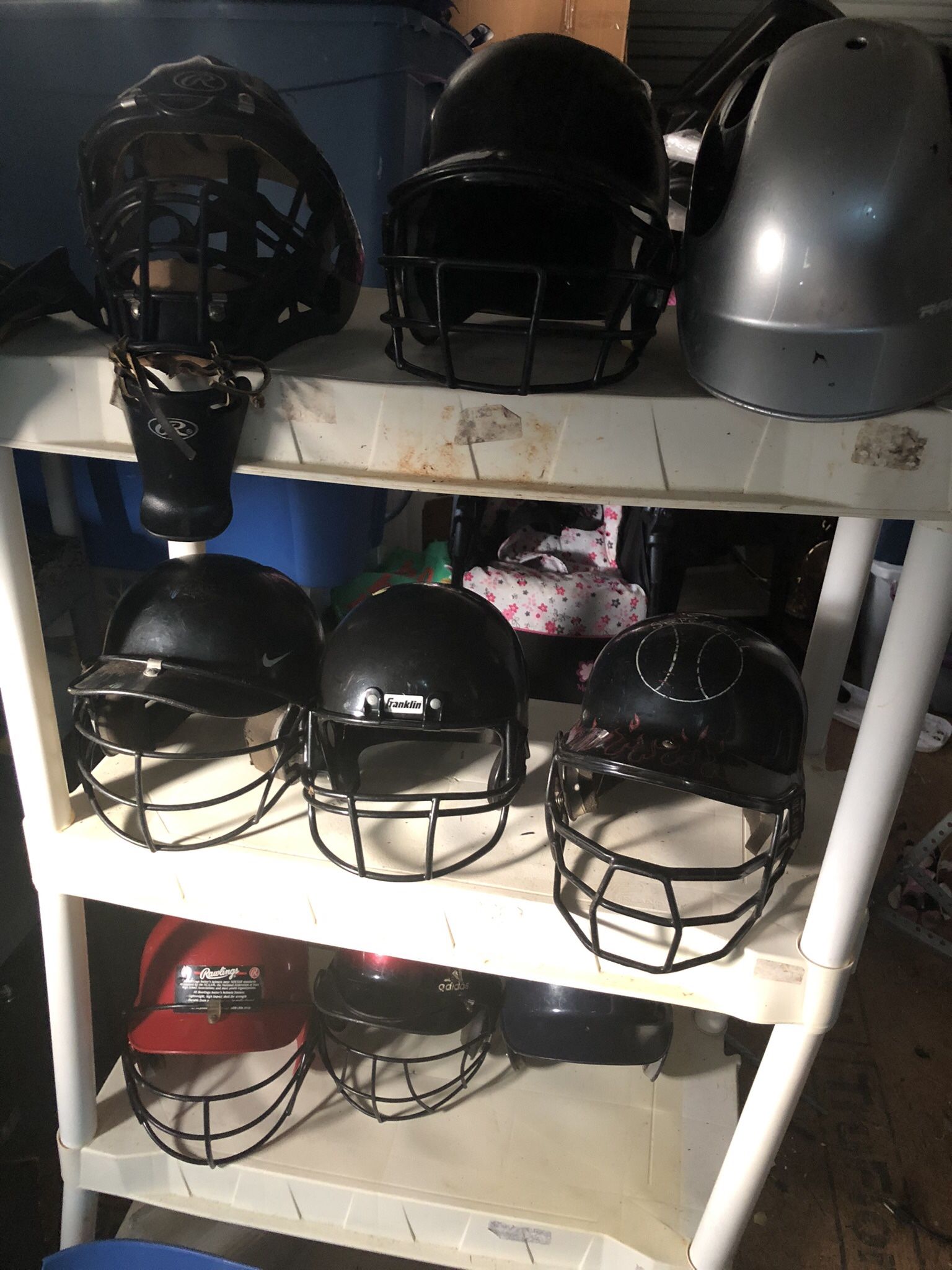 Baseball Helmets Bats And Gloves 