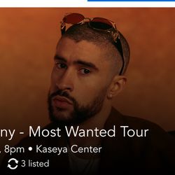 Five Tickets To Bad Bunny MWT