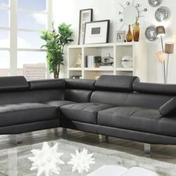 Acme Furniture Connor Sectional Sofa Set in Black 52650

