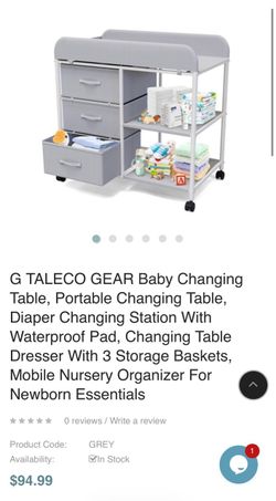 G Taleco Gear Baby Changing Table with Storage