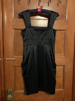 Silk cocktail black dress