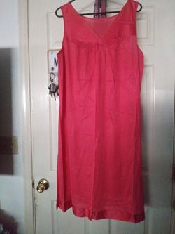 Ladies red PJ dress ..size L
