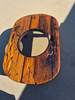 Handcarved wood coffee table