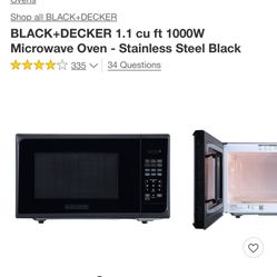 Black Decker 1.1cu.ft Microwave 
