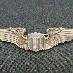 WW2 USA Pilot Wings 3" Badge Amcraft