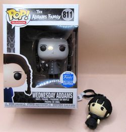 Funko Pop! TV The Addams Family Wednesday Addams 811 B&W +Bonus Item