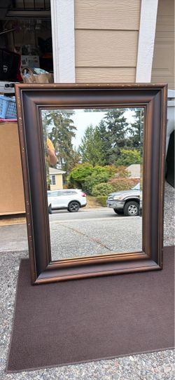 Dark Bronze Framed Wall Mirror