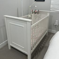 Pottery Barn Kids Crib Bundle – Includes Crib, Mattress & Floral Mobile