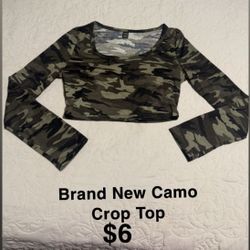 Brand New Camo Crop Top 