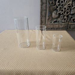 4", 6" & 8" Clear Cylinder Vases 