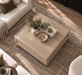 Thomasville Solid Wood Square Coffee Table – Pottery Barn Inspired