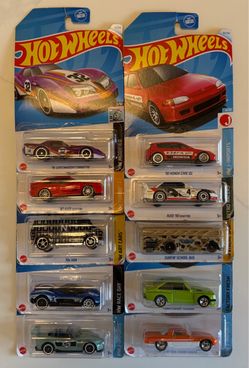 Hot Wheels Lot of 10 Cars - Various Models
